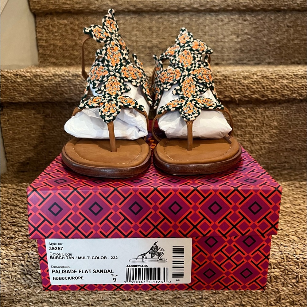 Tory Burch Multicolor Braided Sandals - Picture 2 of 4